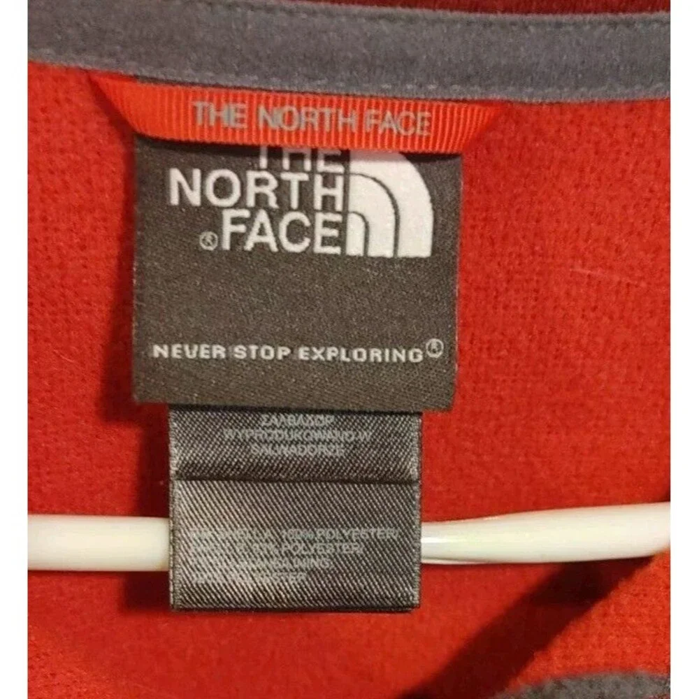The North Face 1/4 Zip Sweater Pull Over Heather Red Hike Camp Outdoor Men's XL